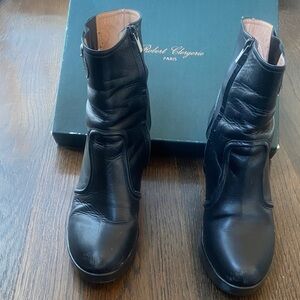 Robert Clergerie Sleek Black Ankle Booties